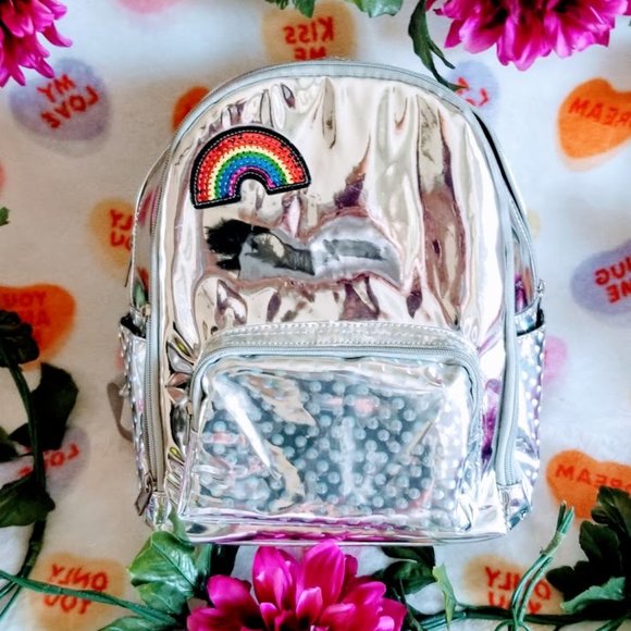 Nordstrom Handbags - Nordstroms GirlsWomens Sassy Silver Backpack
